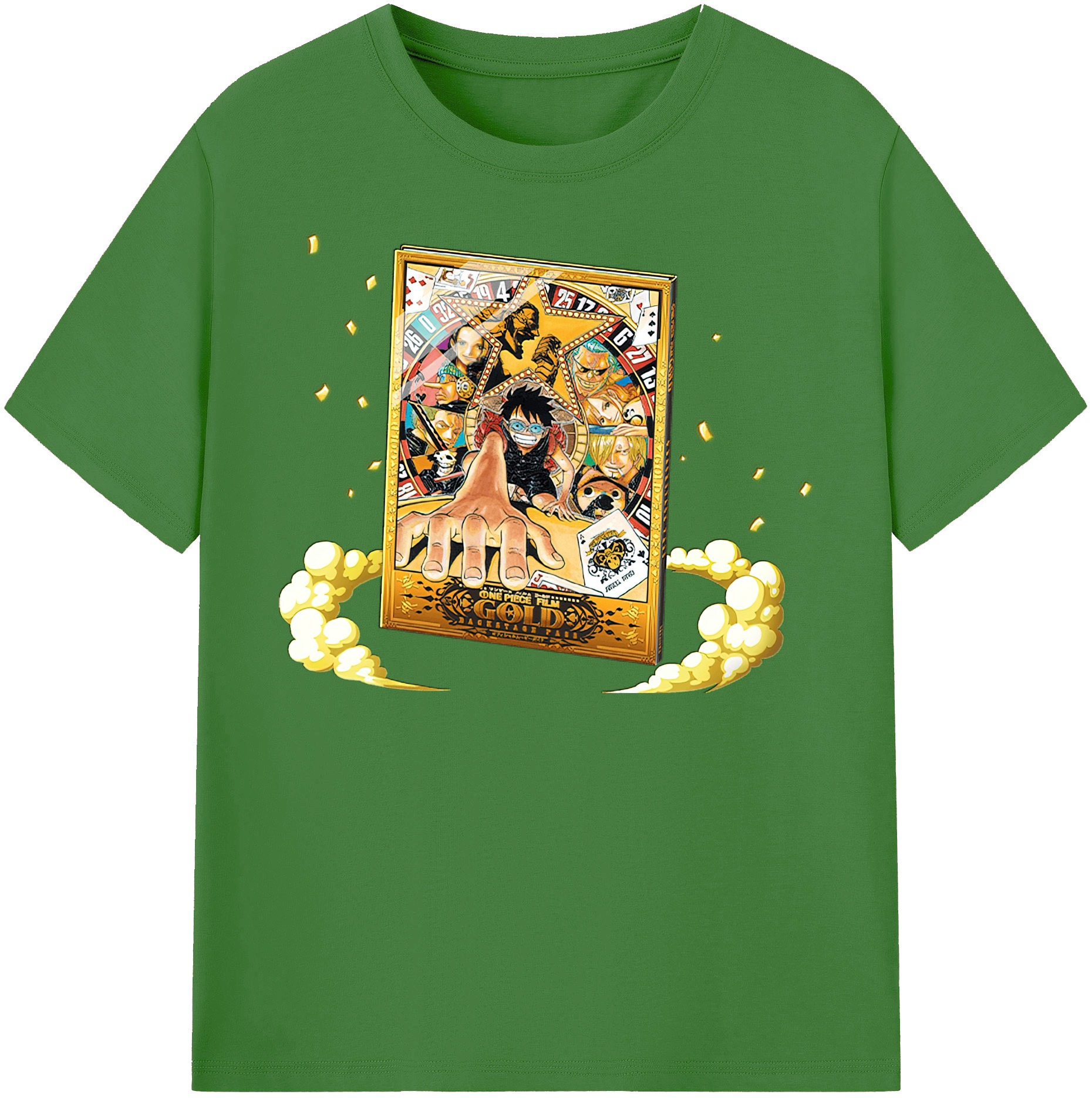 ワンピース モンキー・D・ルフィ ONE PIECE Monkey D. Luffy レディースカジュアルプリントTシャツ（綿100％）